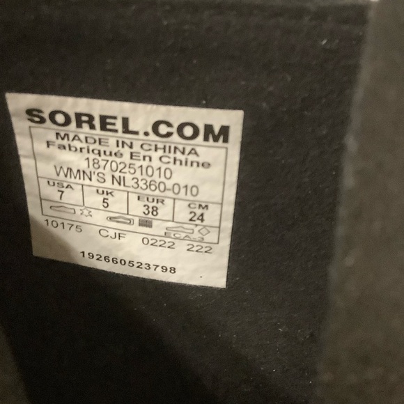 Sorel Black Ankle Boots with Buckle Detail - Picture 3 of 9